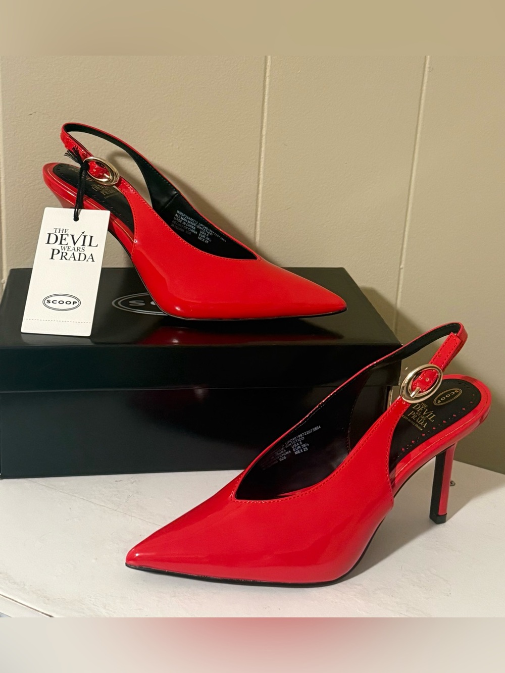 The Devil Wears Prada Red Patent Slingback Pumps Size 8